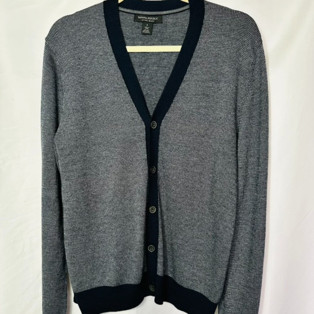 Banana Republic Luxury Blend Cardigan Silk Cotton Cashmere Grampacore Prep